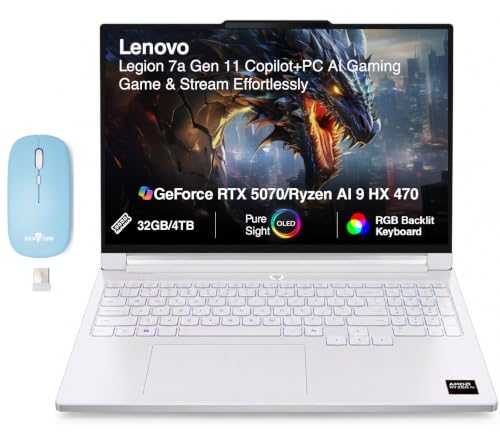 Image of Lenovo Legion 7a Gen 11 AI Gaming Laptop, 16 inch 3K 240Hz OLED, 32GB, 4TB SSD