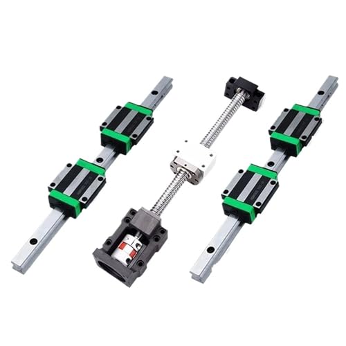 Metal Ball Screw nut end Processing Ball Screw Kit SFU1610+HGR20 Linear Guide Kit with 4pcs HGW20CC Slider Blocks L550-1000mm+HM12-57 Ball Screw for Part(700mm)