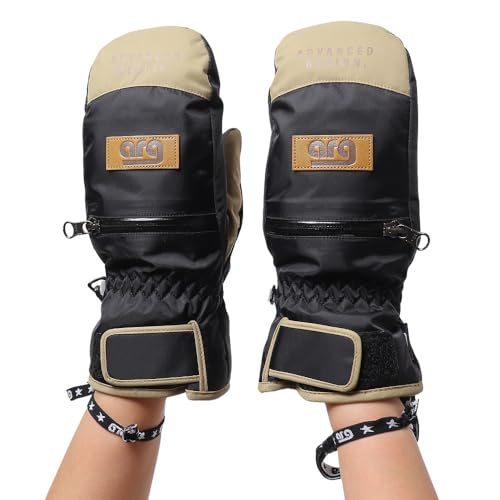 エーアールジー（arg） ミトン グローブ スキー スノーボード 防寒 保温 ARG13028 BLK （ブラック/Ｓ/Lady's）