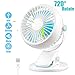 Produktbild JuguHoovi USB Ventilator - Clip Mini Lüfter Leise Ventilator Auto Klein 720° Drehung Einstellbare Fan 2 Geschwindigkeiten Handventilator Tragbare Lüfter für Büro Kinderwagen Notebook Computer,Weiß