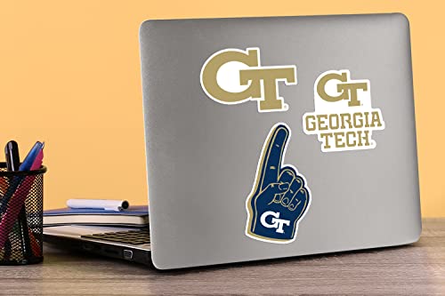 Image of Georgia TECH 8ct Vinyl Large Deluxe Stickers Variety Pack - Laptop, Water Bottle, Scrapbooking, Tablet, Skateboard, Indoor /Outdoor - Set of 8