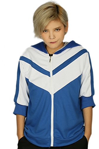 Mesky Sudadera con Capucha para Jovenes Media Manga de Poke Hoodie Sweatshirt Unisex para Invierno Poliéster Cosplay de Anime Azul
