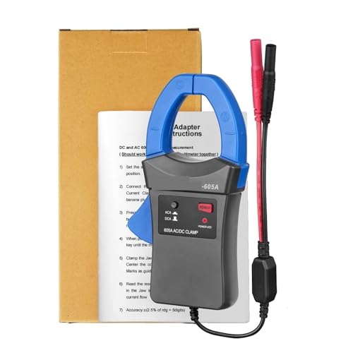 Pinza Amperimétrica Digital FUSWIP 600A AC/DC con Adaptador y Sondas de Prueba, Indicador LED, Sin Batería miniatura 7