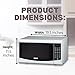 RCA .7 Cubic Foot Microwave Oven (White) - Easy to Clean Compact Countertop Microwave With Child Lock & LED Lighting | The Perfect Kitchen Cooker For Any Apartment, Dorm, Small Room, or Office Space