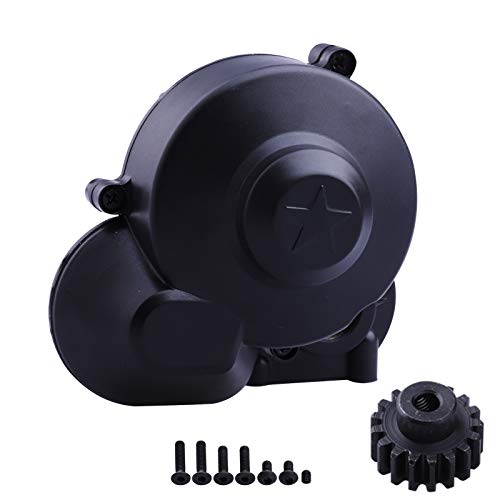 Hobbypark Transmission Gearbox with Motor Pinion Gear for Axial SCX10 SCX10 II 90046 90047 1/10 RC Crawler Cars, Plastic Shell Housing