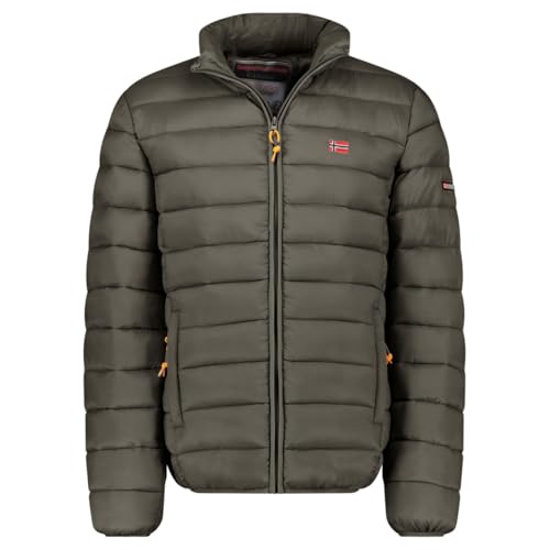 Geographical Norway Amigolor Men Basic - Chaqueta Cortavientos Para Hombre - Chaqueta Impermeable De Manga Larga - Ideal Para La Temporada De Senderismo Primavera Verano Otoño Invierno (Caqui XL)