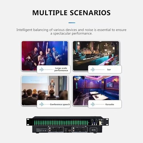 Buhelyc Audio Spectrum Analyzer RGB Audio Level Bar Display Analyzer Board 31 Bands Digital Equalizer Low/Mid/Treble Adjustment for Car, Studio, Home Entertainment miniatura 7
