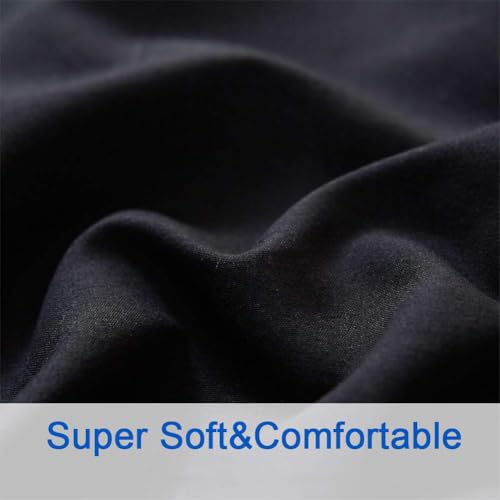 Image of SONORO KATE Bed Sheet Set Super Soft Microfiber 1800 Series Luxury Egyptian Sheets 18-Inch Deep Pocket Wrinkle and Hypoallergenic-4 Piece(King Black)
