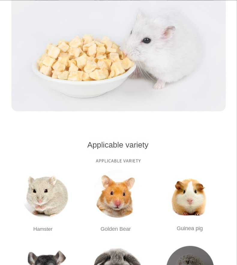 JONSANTYGFRY Cibo per criceti Snack per animali Pellet di mela per piccoli animali roditori