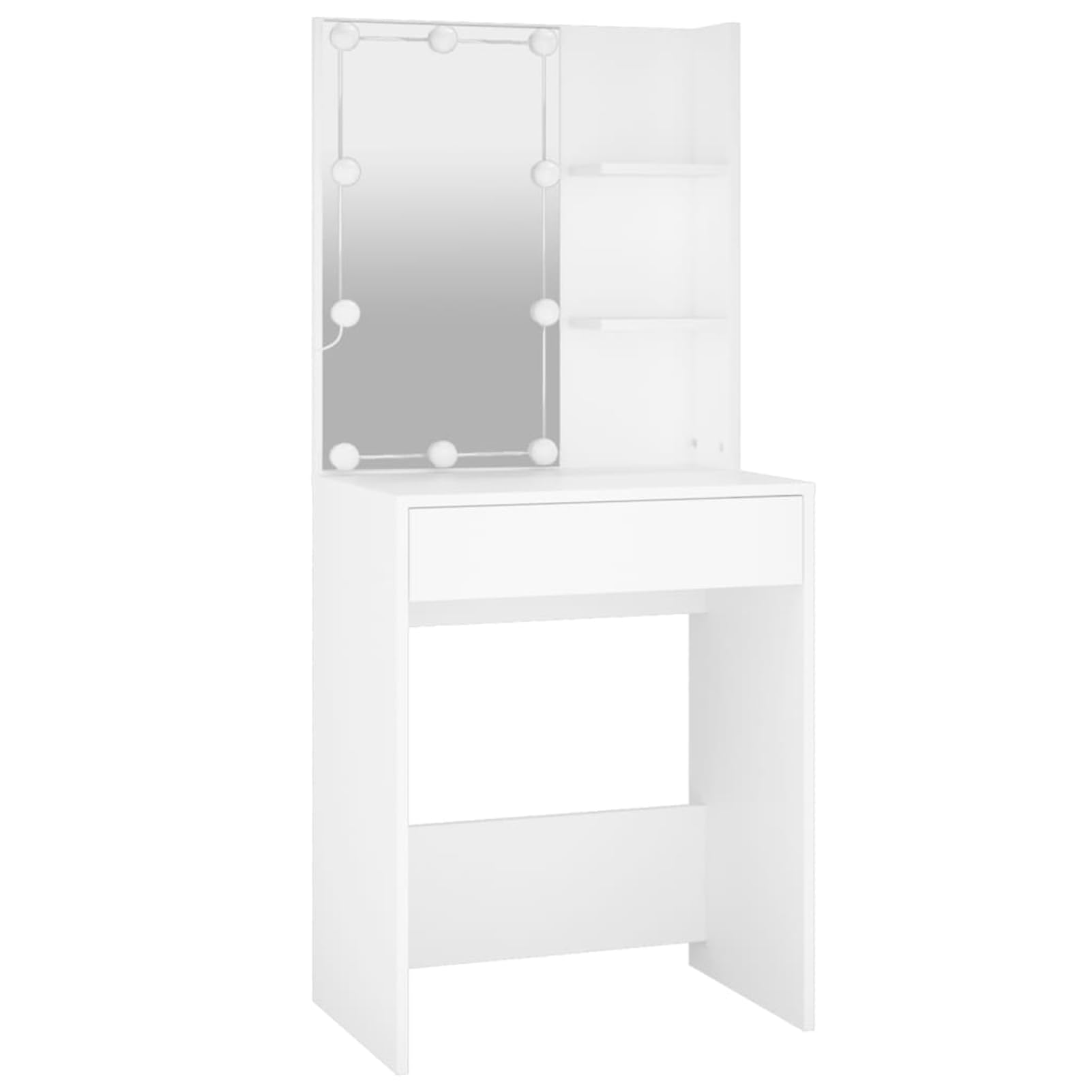 Gecheer Tavolo da toeletta a LED, bianco, 60 x 40 x 140 cm, unico, per gli appassionati di bellezza