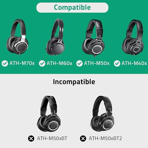 Image of GEEKRIA Audio Cable Compatible with ATH-M70x /M60x /M50x /M40x Headphones, 2.5mm Aux Replacement Stereo Cord (4 ft /1.2 m)