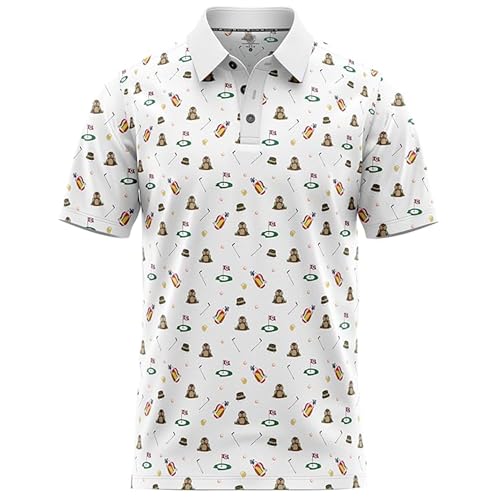 Polo divertido para hombre – Camisa de golf con tecnología de secado rápido y estiramiento, con diseño temático divertido para torneos miniatura 1