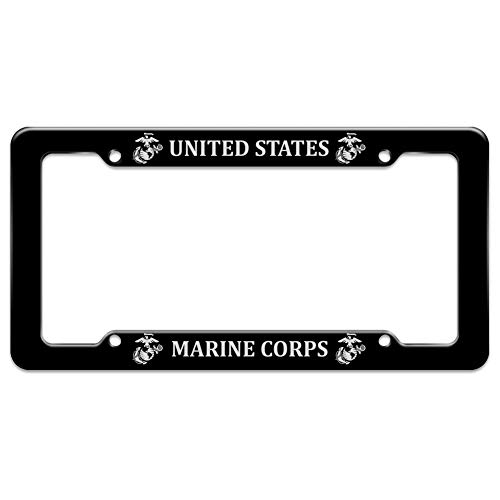 GRAPHICS & MORE United States Marine Corps USMC White Black Officially Licensed License Plate Tag Frame