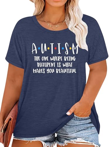 Amazon.com: QAUN Autism Awareness Shirts Women Plus Size Autism