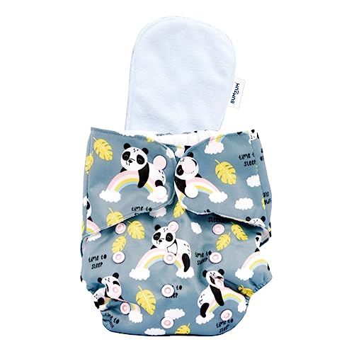 Image of Bumtum Baby Diaper | 0-3 Yrs Baby Freesize | Pack of 1, New Born Baby Diaper, Cloth Diaper, Waterproof Reusable Diaper, 5hrs Absorbency, Ultrahygiene, Washable, Cotton Soaker, Extra Soft (Baby Panda)