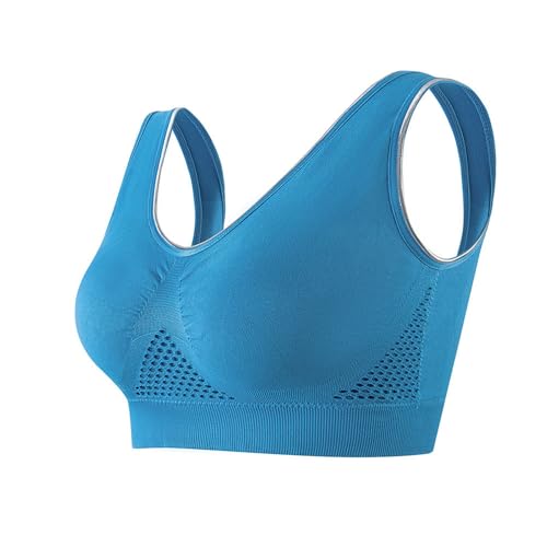 Sujetador deportivo azul talla M sin aro transpirable casual