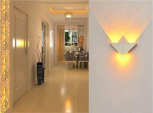 Lámpara de pared LED 3W triángulo de aluminio moderna para iluminación interior de escaleras 7