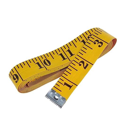Image of Gemsy inch tape for measurement for body | Tailoring Tape For Sewing Fabric, Dressmaking, Fashion Designer Clothing, Measuring Rulerfor Chest, Hips, Waist, Fitness