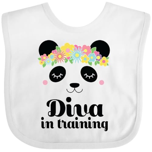 inktastic Girls Panda Diva in Training Baby Bib