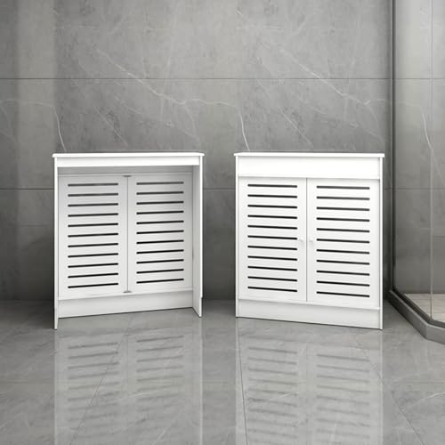 Moderner Heizkörperverkleidung mit 2 Türen,Atmungsaktive Abdeckhaube,Stylische Heizkörperverkleidung mit Ablage für Dampfheizkörper,Platzsparende Deko,Ordnungslösung,für Schlafzimmer,Wohnzimmer,Flur