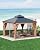 GAOMON Hardtop Spruce Wood Gazebo 10'x10', with Double Roof of Metal Sheets, 4.7'' Heavy Duty Poles, Net, and Curtain, Permanent Building for Patio, Deck, Backyard, Lawn, and Garden, Khaki