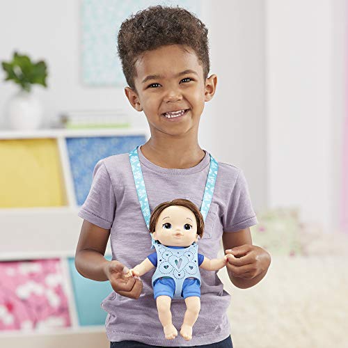 Baby Alive Littles, Carry ‘N Go Squad, Little Matteo Brown Hair Boy Doll, Carrier, Accessories, Toy for Kids Ages 3 Years & Up