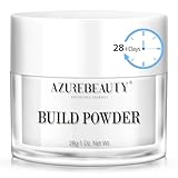 AZUREBEAUTY Clear Dip Powder for Nails, Essential Dipping Build Powder for 28+ Long-Lasting Nail Art Manicure Salon DIY at Home with Transparent Crystal Color, 28g/1Oz