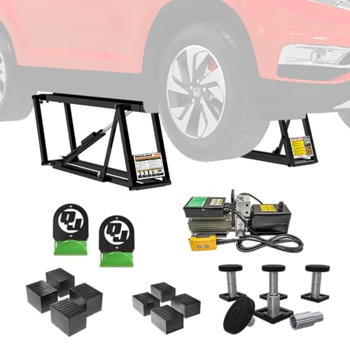 QuickJack Bundle - 7000TL Portable Car Lift, Includes Truck Adapters & Wall Hangers, ALI Certified, 110V Power Unit, Truck Lift for Garage & Shop, (7,000 lbs. Capacity)