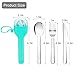 Sophico Travel Utensils Set for Camping and Kids Lunch Box, Stainless Steel Fork and Spoon, Knife Silverware Flatware Sets with Silicone Case - Portable & Leak-proof, Dishwasher Safe (Mint, 1 Set)