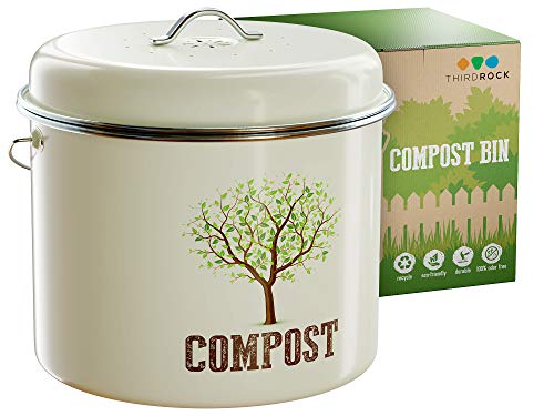 Third Rock Compost Bin for Kitchen Counter - 1.3 Gallon Compost Pail