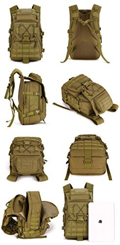 Huntvp® 40L Military Backpack Tactical Hiking Backpack Waterproof Trekking Backpack MOLLE Tactical Sports Backpack Daypack Battle Backpack 14 Inch Laptop Bag for Outdoor Hiking - Image 4
