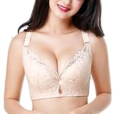 MOONBADI BH rückenfrei hellgelb Damen Push Up BH Bügel Soft Gepolstert Bustier mit Spitze Lingerie büstenhebe Damen 95D