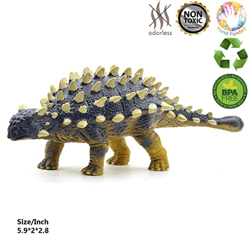 Coyka - Dinosaur Toys Park - Ankylosaurus - Jurassic Action Figures Herbivore - Dino World Model - Black Yellow #TOP4