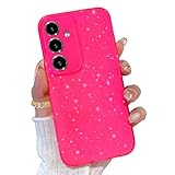 TURYXIA for Galaxy A36 5G Phone Case, for Samsung Galaxy A36 5G Case Hot Pink Glitter for Women Girls Girly Cute Sparkly Bling Neon Bright Color Soft Cover for Samsung A36 5G 6.6 inch, Hot Pink