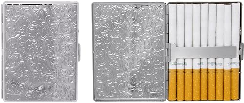 Set of 2 Metal-Plated 100s Ultra Compact Cigarette Case &