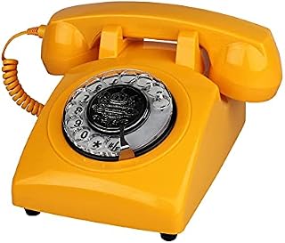 Corded Retro Phone, TelPal Landline Telephone with Old Fashion Rotary Dial Keypad, Decorative Classic 80s Antique Vintage Phones for Gift