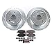 Power Stop Brake Kit For 2007 2008 2009 2010 2011 2012 2013 2014 2015 2016 2017 Jeep Wrangler | 2018 Wrangler JK Rear Z23 Carbon Fiber Brake Pads with Drilled and Slotted Brake Rotors K3090