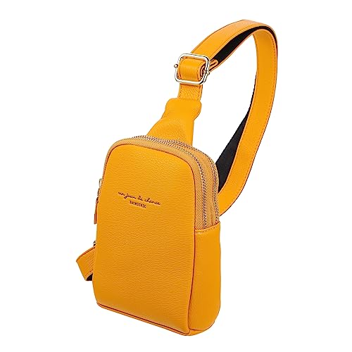 VALICLUD 1 Pc bandolera de mujer maletin maletín fashion straps women cinturón de correr para mujer bolso bandolera bolsa de mujer bolso de moda de las mujeres cangurera cuero pu Yellow