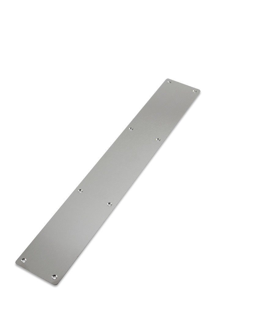 Zoo Hardware Silver Zas32rcss Finger Plate Radius Corners 75X475mm Sss From The Door Handle Store