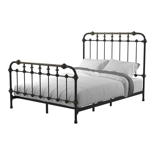 Furniture of America Cecil Transitional Metal Twin Spindle Bed in Antique Black