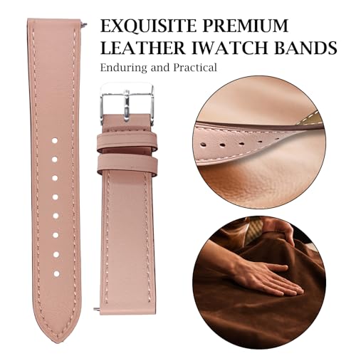 22mm Premium Italy Leather Watch Bands Compatible with Samsung Watch 3 45mm,Galaxy 46mm, Gear S3 Frontier, Quick Release Wear-resistant Leather Watch Straps Three bundled products