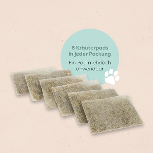 Löwenkind Dogs 100% natürliche Pads für Reiseübelkeit Hunde - wirkungsvolle Entspannung bei Autofahrten (6 Kräuterpads, Travel-Pads bei Reiseübelkeit)