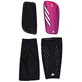 adidas 男女兼用 大人用 X ソフトグラウンドプロ すね当て チームショック ピンク/ホワイト/ブラック Sサイズ