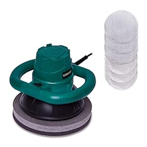 VONROC Excentrische polijstmachine set 120W – Ø240mm – Incl. 6 polijsthoezen met opbergtas