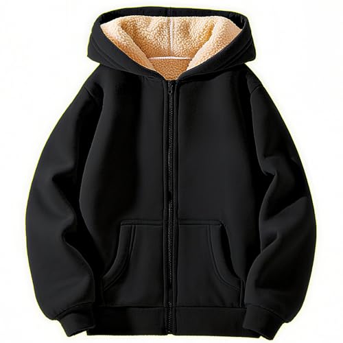 Sweat à capuche enfant Valcatch doublé sherpa chaud et épais pour affronter l'hiver