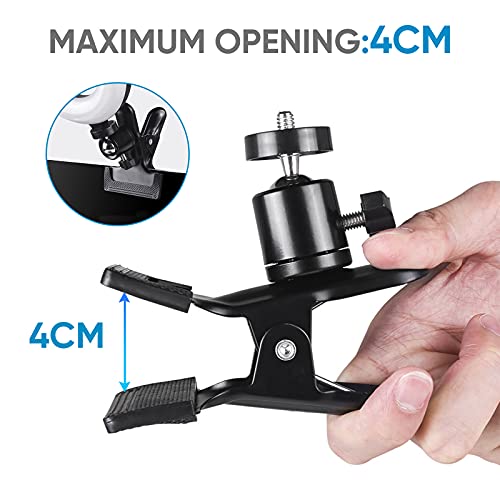 2 Stück Kamera Blitz Halterung 360 Grad Kamera Klammer Halter Ständer Stativschelle Montage Klemmstativ Blitzschiene mit… – Bild 6