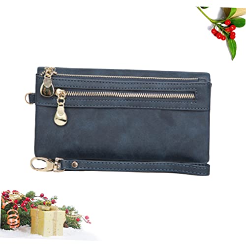 Vintage Pu Leather Handbag Wallet for Women Dark Clutch Purse Multipurpose Holder for Daily Use and Shopping4