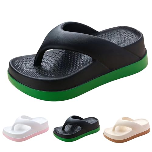 Platform Flip Flops for Women Open Toe Wide Width Pillow Slipper with Arch Support Comfortable Dressy Summer Beach Sandal2