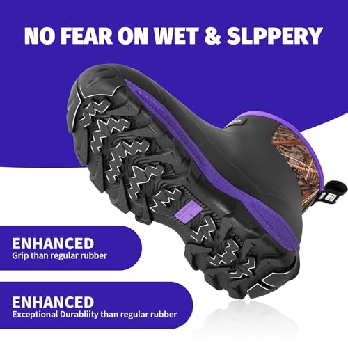 WOVENPAK Ankle Boots for Women, Rubber Rain Boots Waterproof Women, Ankle Garden Mud Boots Shoes, Rubber Boots for Womens Insulated Lightweight Short Boot Outdoor, Garden, Yard Work, Size 9 - image 4
