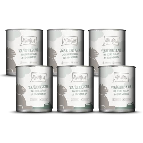 Produktbild von MjAMjAM Katzen Nassfutter Kalb & Truthahn mit Möhrchen - 6 x 800 g